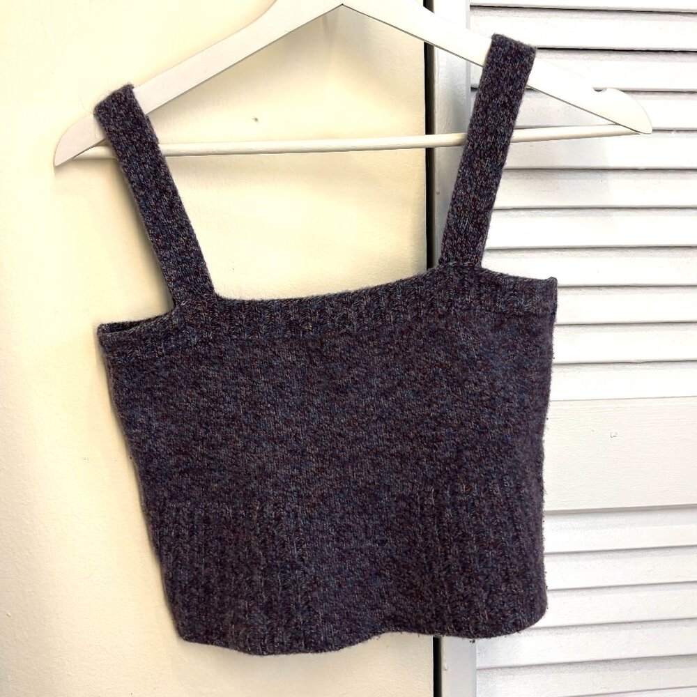 Valentino Cashmere Wool Marled Knit Camisole Top